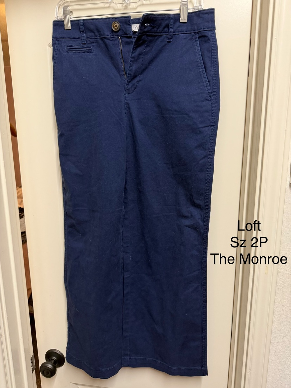 LOFT Navy Men's Chino Straight-Leg Pants